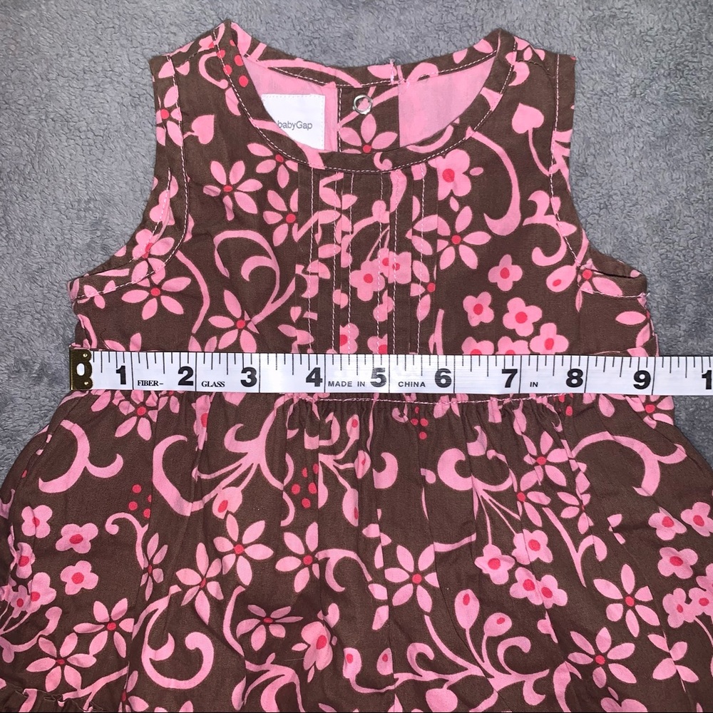 Baby Gap Brown With Pink Dress Size 3-5 Months - Picture 4 of 7